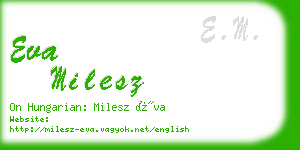 eva milesz business card